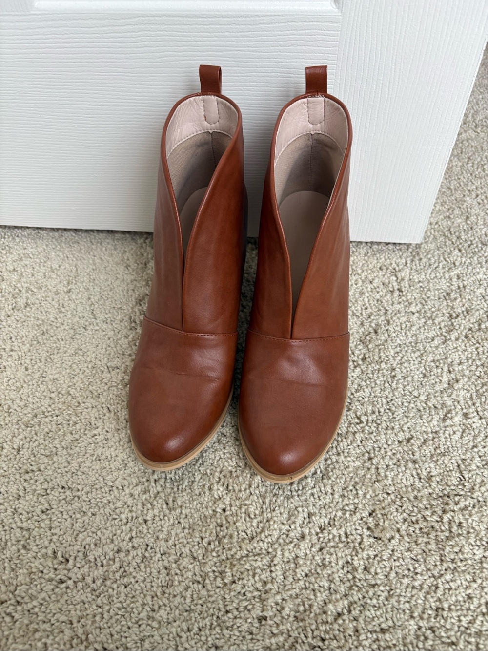 Women’s Brown Leather Ankle Boots - Classic Slip-On Style